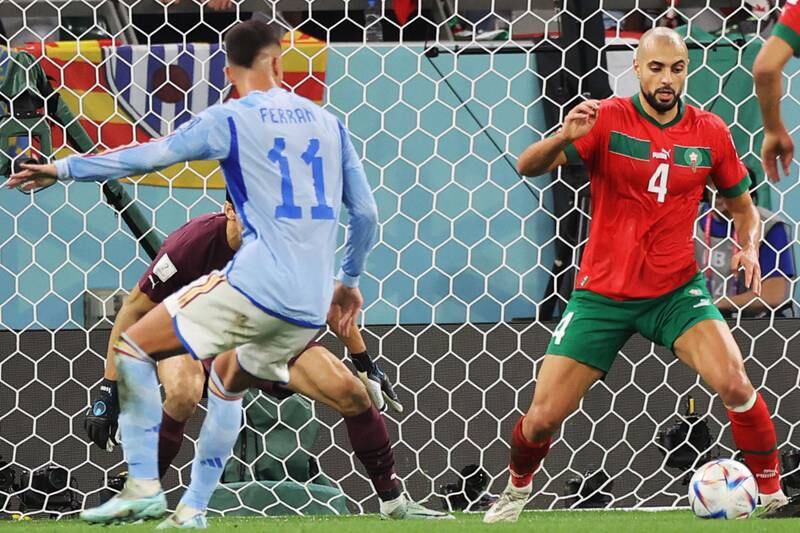 Sofyan Amrabat, 9 – Looked strong whenever he was challenged, never stopped running and prevented several key through balls from reaching the box. EPA
