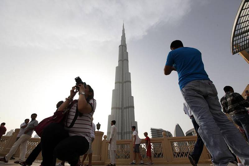 Apartments in the Burj Khalifa are on the 19th to 108th floors. Residents face being stranded if Emaar closes access to the lifts. Satish Kumar / The National