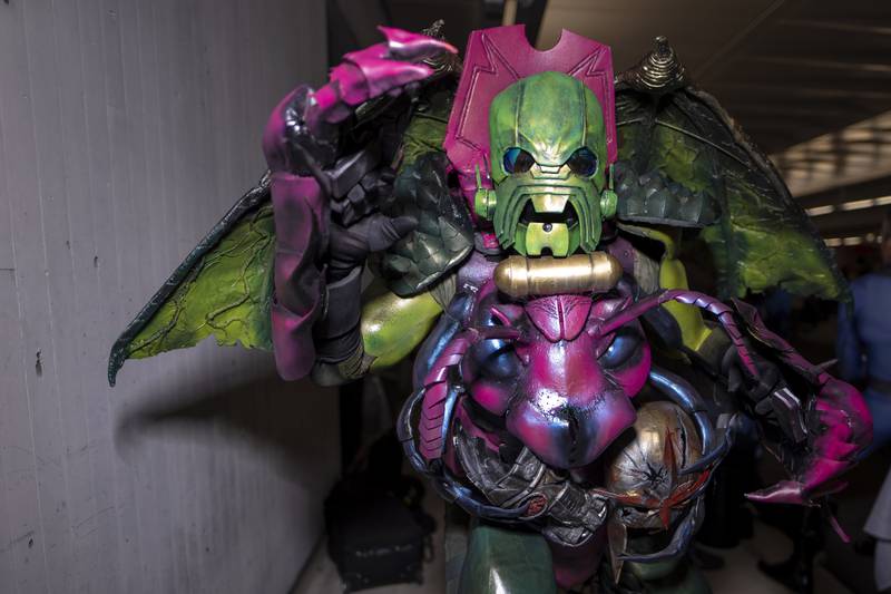 An Annihilus cosplayer poses during New York Comic Con. Charles Sykes / Invision / AP