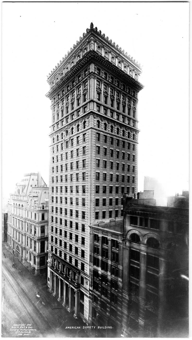 The American Surety Building, New York, New York, 1898. (Photo by Geo. P. Hall & Son/The New York Historical Society/Getty Images)