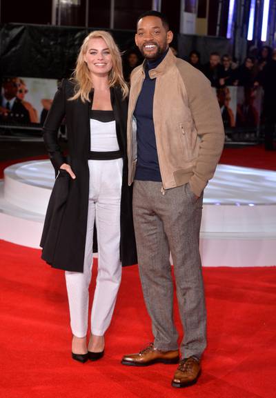 LONDON, ENGLAND - FEBRUARY 11:  Margot Robbie and Will Smith attend a special screening of "Focus" at Vue West End on February 11, 2015 in London, England.  (Photo by Anthony Harvey/Getty Images)