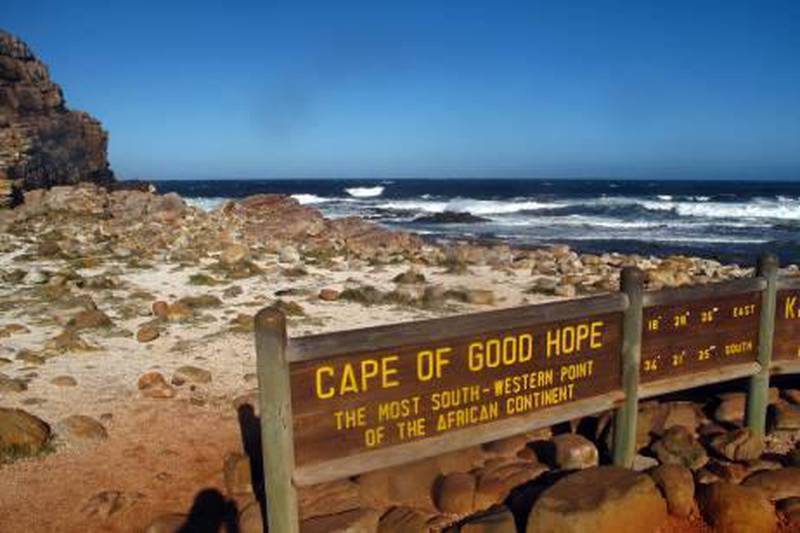 Cape of Good Hope: Two oceans meet by South Africa's Cape of Good Hope south of Cape Town, resulting in turbulent waves (Photo by Scott Macmillan)