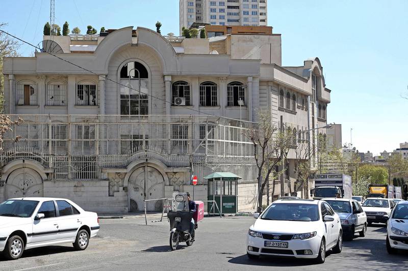 The Saudi embassy in Tehran. AFP