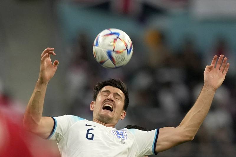 Harry Maguire 8: Appealed for an early penalty having been hugged. Beautiful header under pressure which hit the crossbar on 32. Started move before first goal and set up the second with a header and was a real threat at set-pieces. Taremi ran behind him for Iran’s goal, then he went off. AP