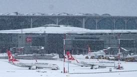 Riot police called to Istanbul airport as tourists stranded by snow stage protest