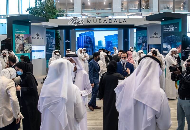 The Mubadala stand at the forum. 