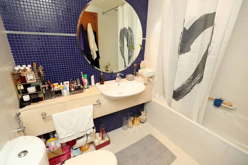 The bathroom in the DIFC apartment.