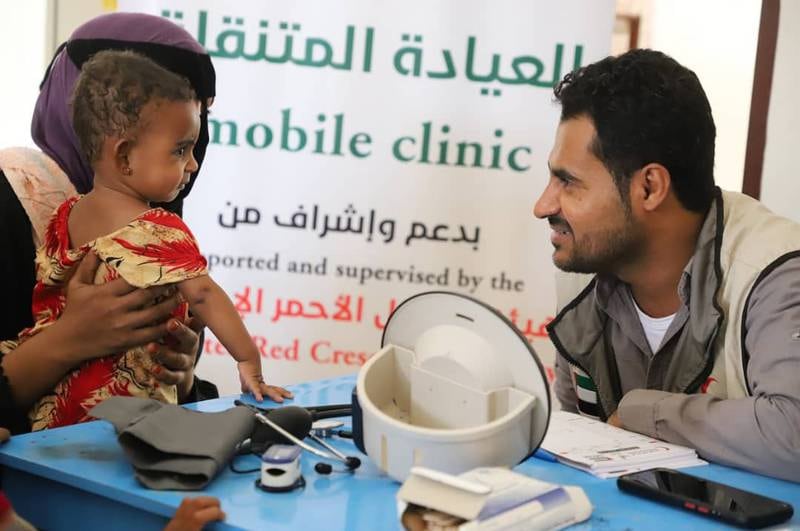 The Emirates Red Crescent's mobile clinic provided healthcare services to 543 people of all ages in July in the Hadramawt governorate, eastern Yemen. All photos: Wam