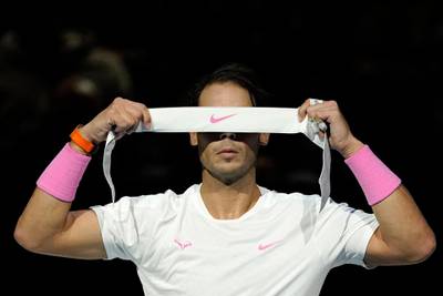 epa07989485 Rafael Nadal of Spain during his round robin match against Alexander Zverev of Germany at the ATP World Tour Finals tennis tournament in London, Britain, 11 November 2019.  EPA/WILL OLIVER