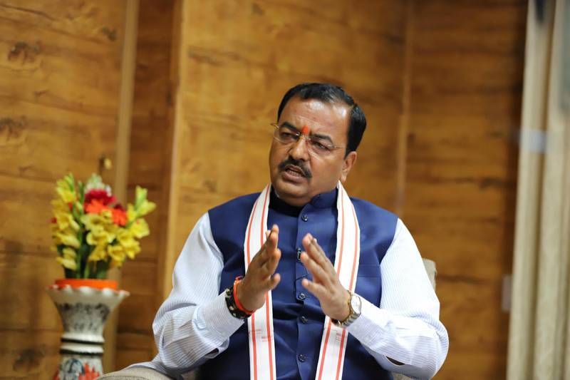 Keshv Prasad Murya, deputy chief minister of Uttar Pradesh interview with The National reporter at his residence in Lucknow, April 7, 2019. The National/Jitendra Prakash 