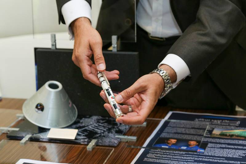 The Saturn V-inspired pen with the UAE flag by Montegrappa.