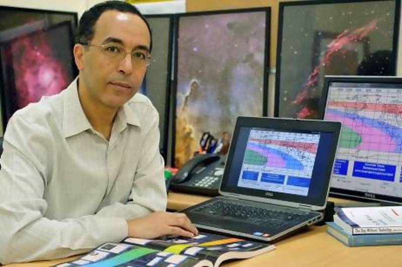 Dr Nidhal Guessoum, an astrophysicist at the American University of Sharjah, says there are more than two dozen of students pursuing the physics major, which was launched three years ago. Charles Crowell / The National