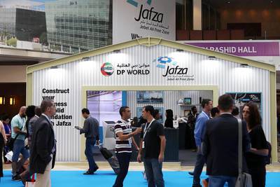The Jafza stand at the Big 5 International Building & Construction Show. Pawan Singh / The National