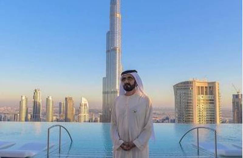 Sheikh Mohammed bin Rashid recently visited Singaporean restaurant Ce La Vi. Instagram / khalifasaeed