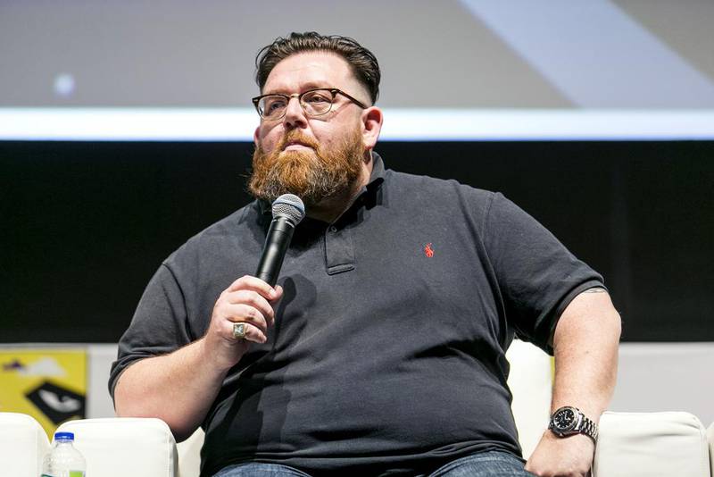 Nick Frost at the Middle East Film and Comic Con press conference. Reem Mohammed / The National