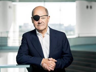 The pirate politician: Olaf Scholz shares picture of himself wearing eye patch 