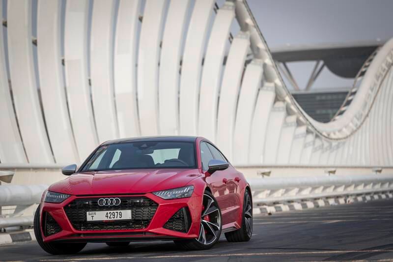 Priced from Dh551,313, the swoopy RS7 is visually intriguing and different from the usual three-box sedans. Antonie Robertson / The National