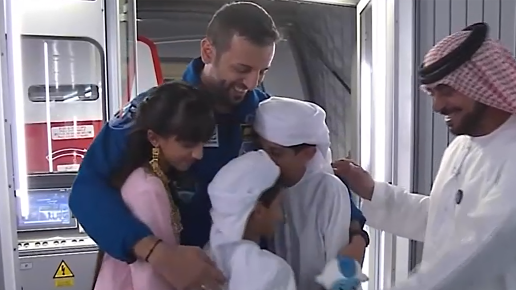This is the moment UAE astronaut Sultan Al Neyadi landed in Abu Dhabi