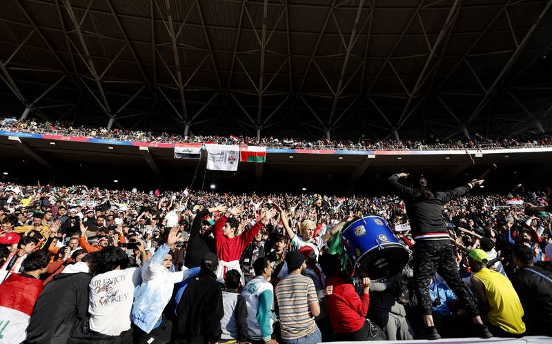 Fans inside the stadium before the match. Reuters