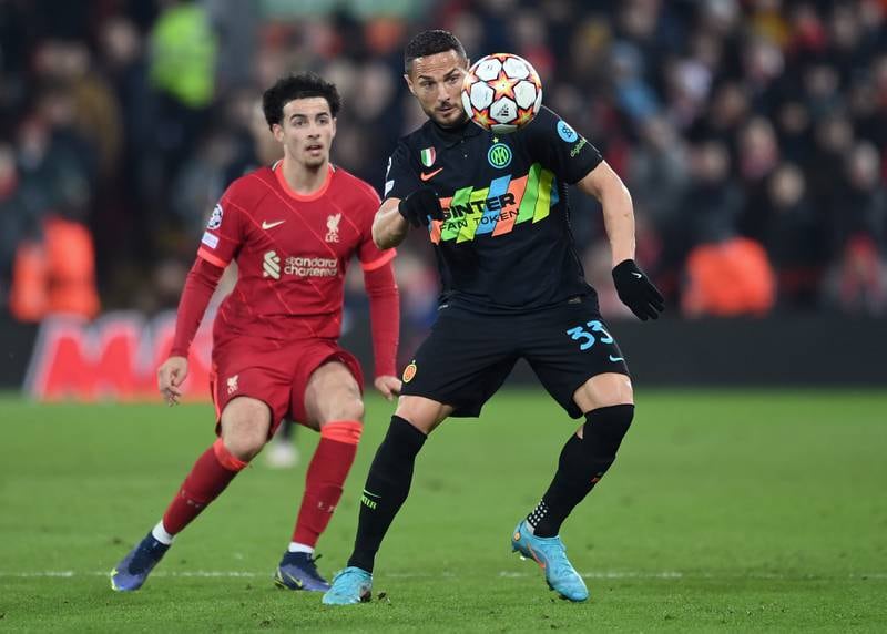 SUB: Danilo D’Ambrosio – 6. The 33-year-old came on for De Vrij after the break and slotted into the back three. He was strong in the tackle. Getty