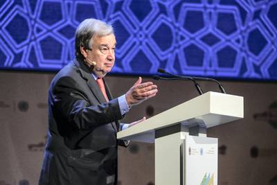Abu Dhabi, United Arab Emirates, June 30, 2019.   Abu Dhabi Climate Meeting at the Emirates Palace.--António Guterres, Secretary General of the United Nations.Section:  NAReporter:  John Dennehy