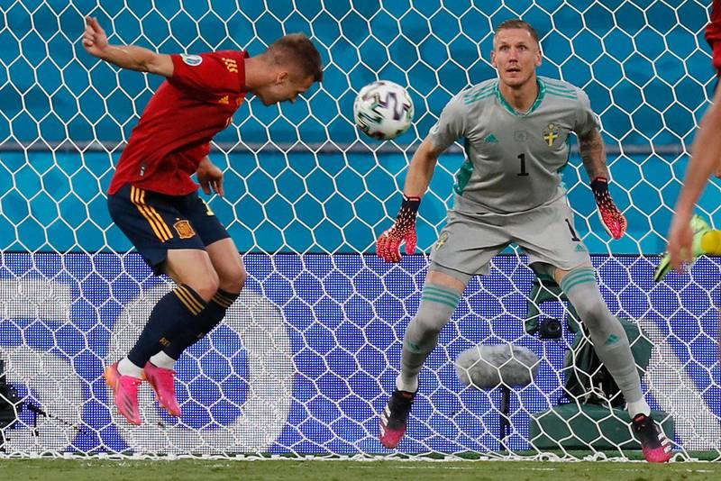 Dani Olmo – 6. Sneaked into a position between Sweden’s two central defenders to head towards goal after 15. Effort well saved, but he should have scored. Good shot on 44 that Olsen saved well. Further chances in second half. AFP