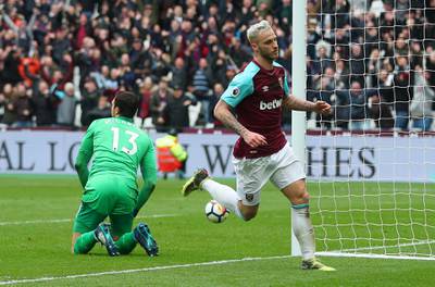 Striker: Marko Arnautovic (West Ham) – A double against Southampton means he has scored six goals in West Ham’s six league wins under David Moyes. He could keep them up. Hannah Mckay / Reuters