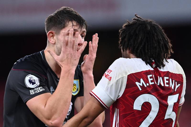 James Tarkowski, 8 -- Won a vital 50-50 against Bukayo Saka with an excellent tackle and was kept busy at set pieces by opposite number Gabriel. Got his head in front of a stinging Saka effort late on to protect the Burnley clean sheet. AP