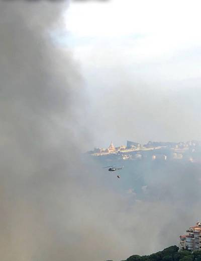 Smoke rises. Image Lebanon Civil Defence via Twitter