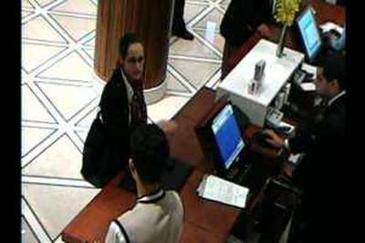 An image grab taken on February 16, 2010 from hotel surveillance camera footage, released by Dubai police, allegedly show a femal murder suspect checking into a hotel before the murder of Hamas militant Mahmud al-Mabhuh, who was found dead in his hotel room in Dubai on January 20, 2010. Dubai police named as suspects an 11-member hit team travelling on what are increasingly looking like fake European passports. ===RESTRICTED TO EDITORIAL USE===<br />AFP PHOTO/DUBAI POLICE/HO *** Local Caption ***  878539-01-08.jpg
