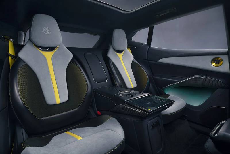 The interior of the new SUV from Lotus, the Eletre.