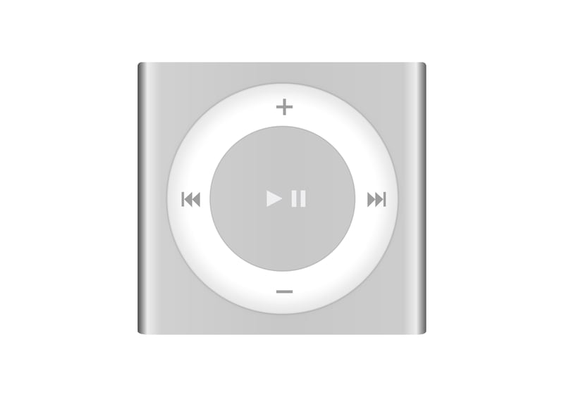 The Apple iPod shuffle 4th generation was released September 1, 2010. It shrunk in size again and was sold with 2GB of storage for $49, in five colours. Photo: Apple
