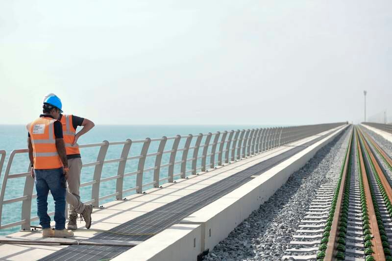 The bridge passes over the Arabian Gulf. Photo: Khushnum Bhandari / The National

