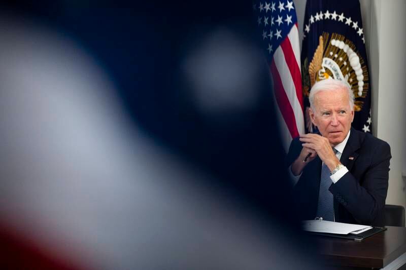 US President Joe Biden has highlighted efforts his administration has made to reduce US deficit, but economists say there is reason to be concerned. EPA