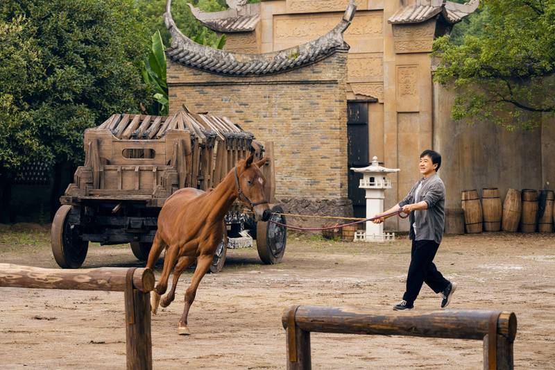 Jackie Chan plays Lao Luo, a stuntman who has spent eight years working with his trusted horse, Red Hare. All Photos: Well Go USA Entertainment