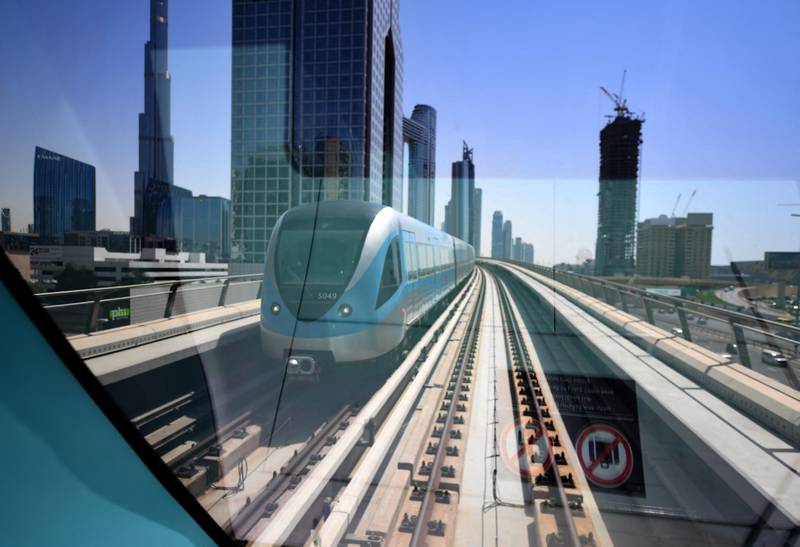 Dubai's metro system has been expanded to integrate the network with the Expo 2020 site. Photo: AFP