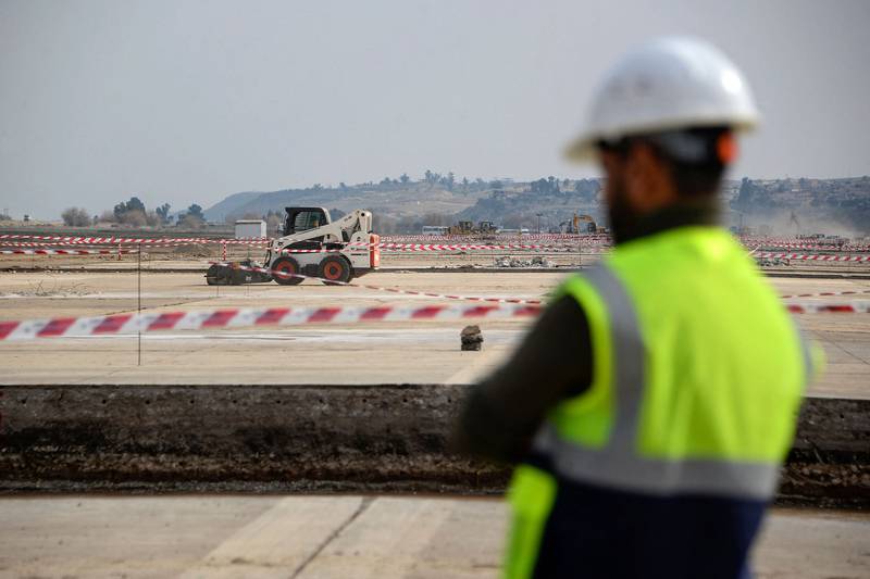Reconstruction work on the airport in Iraqi city of Mosul. All photos by AFP