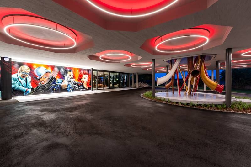 A sprawling street art mural greets guests at Five Zurich.