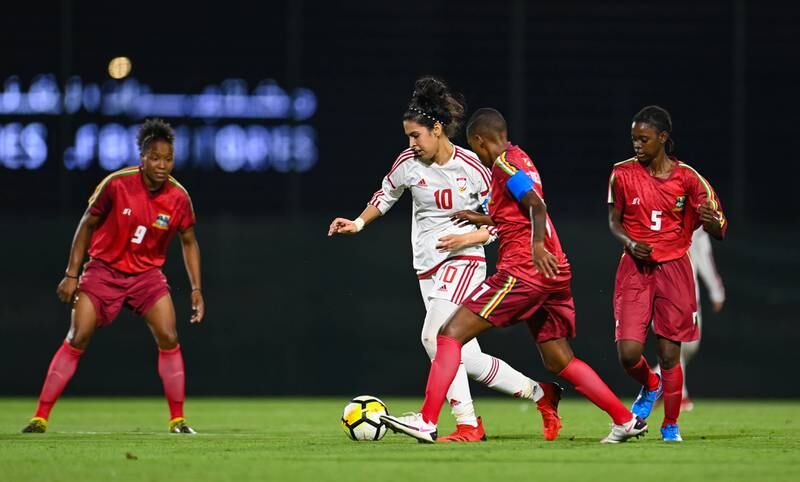 UAE women’s football team player Nouf Al Anzi. Photo: UAE FA