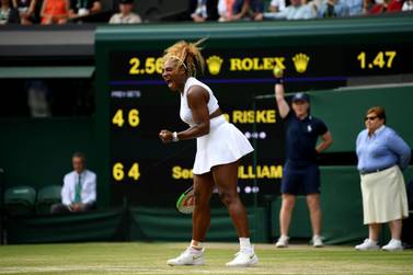 Serena Williams booked her place in the Wimbledon semi-finals with a three set win over Alison Riske. Getty Images