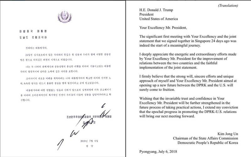 Trump tweets 'very nice note' from North Korea's Kim Jong-un