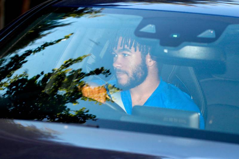 Chelsea's English defender Reece James arrives at Chelsea's Cobham training facility in Stoke D'Abernon, southwest of London. AFP
