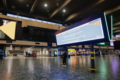 A near-empty concourse at London Euston railway station. Bloomberg