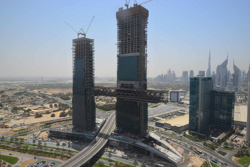 Both towers of One Zaabeel have been topped out. 