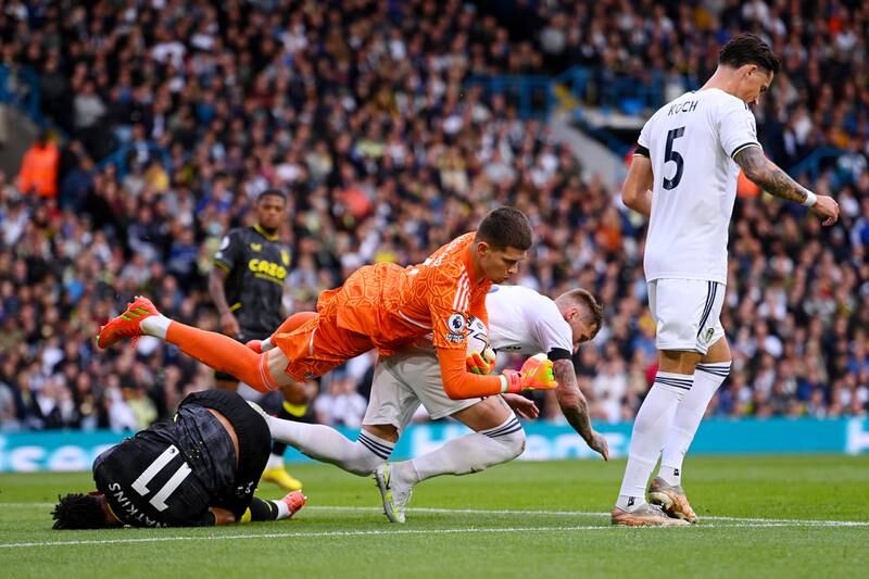 LEEDS UNITED RATINGS: Illan Meslier - 5, Got away with completely missing high balls on three occasions, but did well to deny Ollie Watkins a couple of times.

Getty