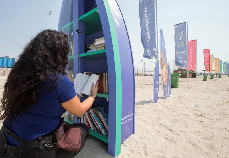 Sharjah, United Arab Emirates - The beach library in Sharjah.  Ruel Pableo for the National