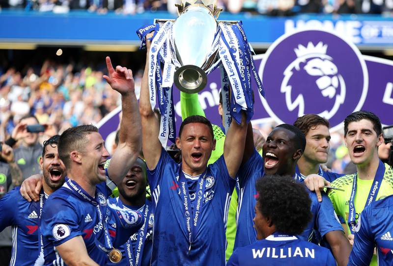 File photo dated 21-05-2017 of Chelsea's Nemanja Matic celebrating with the Premier League trophy. PRESS ASSOCIATION Photo. Issue date: Monday July 31, 2017. Manchester United have announced the signing of midfielder Nemanja Matic from Chelsea on a three-year contract, with an option for a further year. See PA story SOCCER Man Utd. Photo credit should read Nick Potts/PA Wire.