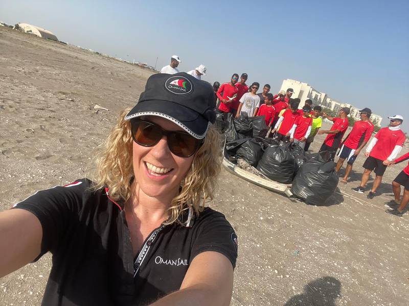 Debbie Richardson was awarded a Guinness world record for the 'Most Nationalities Collecting Litter'.  Photo: Debbie Richardson