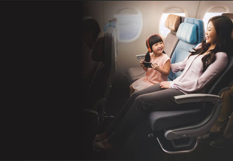 Singapore Airlines allows families to prebook seats together free of charge. Photo: Singapore Airlines
