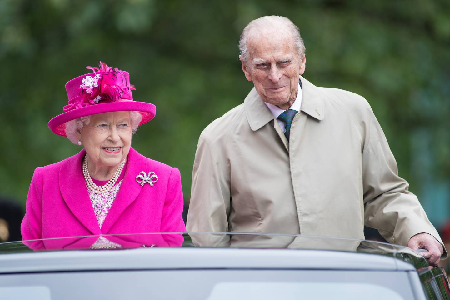 Queen Elizabeth and Prince Philip, Duke of Edinburgh during celebrations for the queen's 90th birthday in 2016, in London. Getty Images